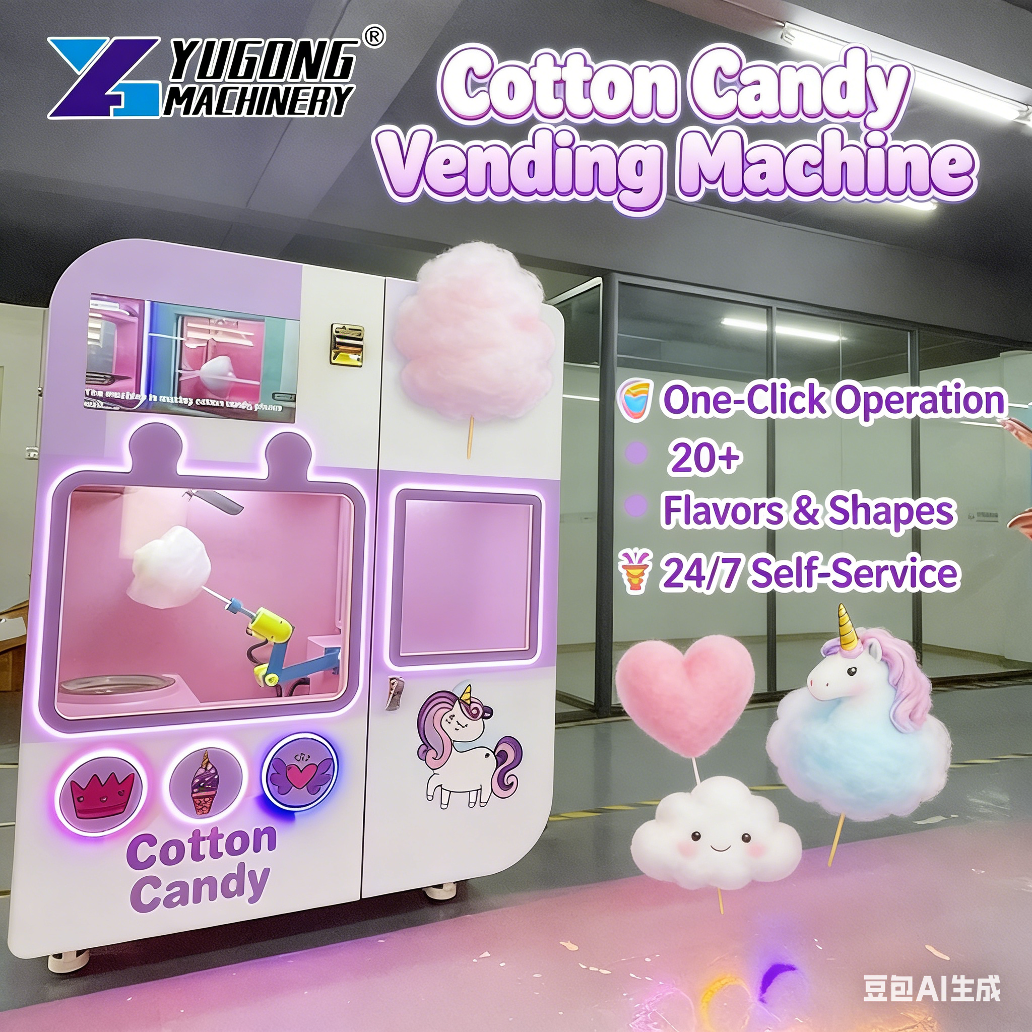 Candy Vending Machine - Customized 4 Colors Small Full Automatic
