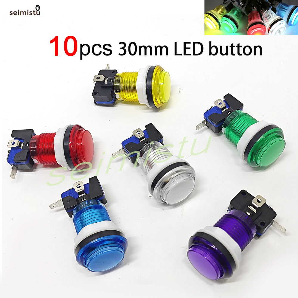 10 pcs LED Arcade Game Push Bu - Arcade Button Pcb のレビューと価格