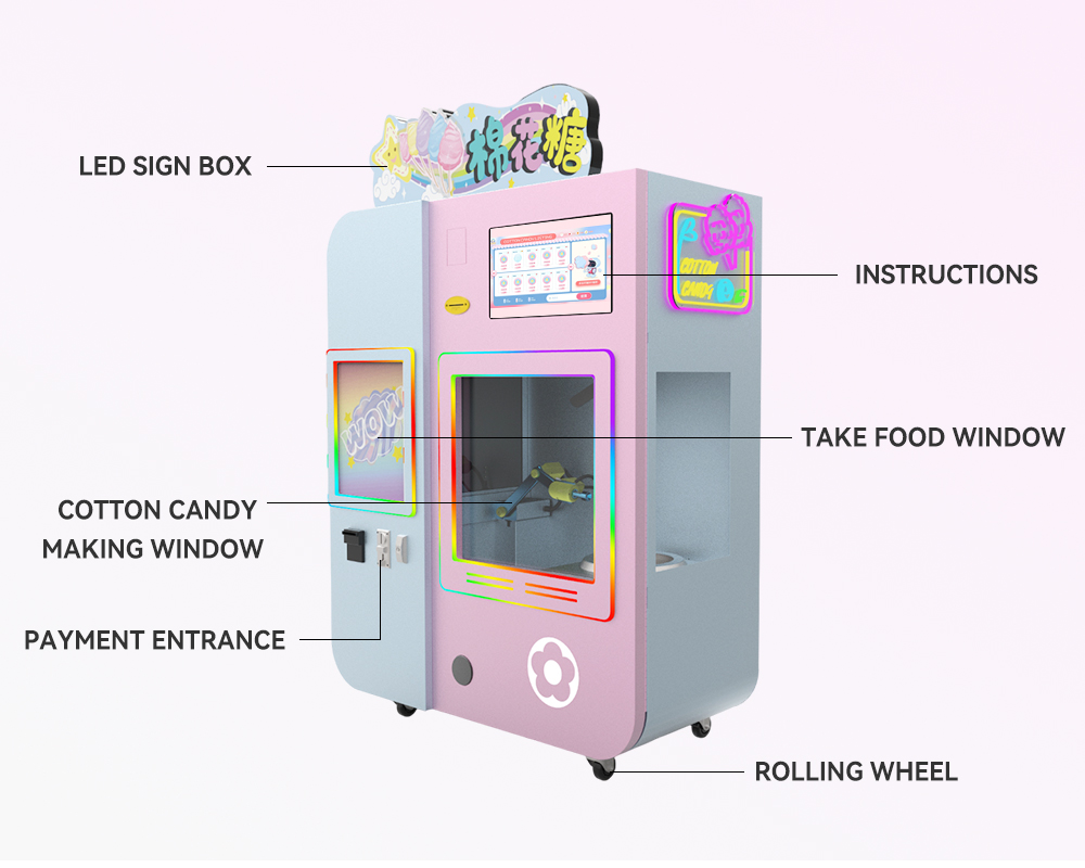 Customized Industrial Cotton C - Candy Vending Machine のレビューと価格