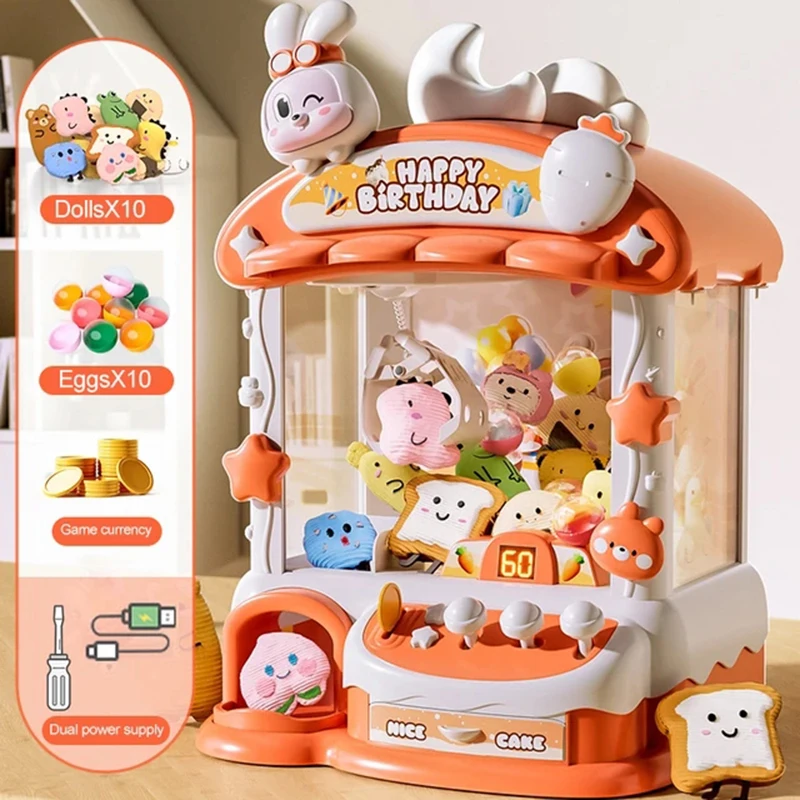 Cartoon Claw Game Machine Rabb - Coin Pusher Machine のレビューと価格
