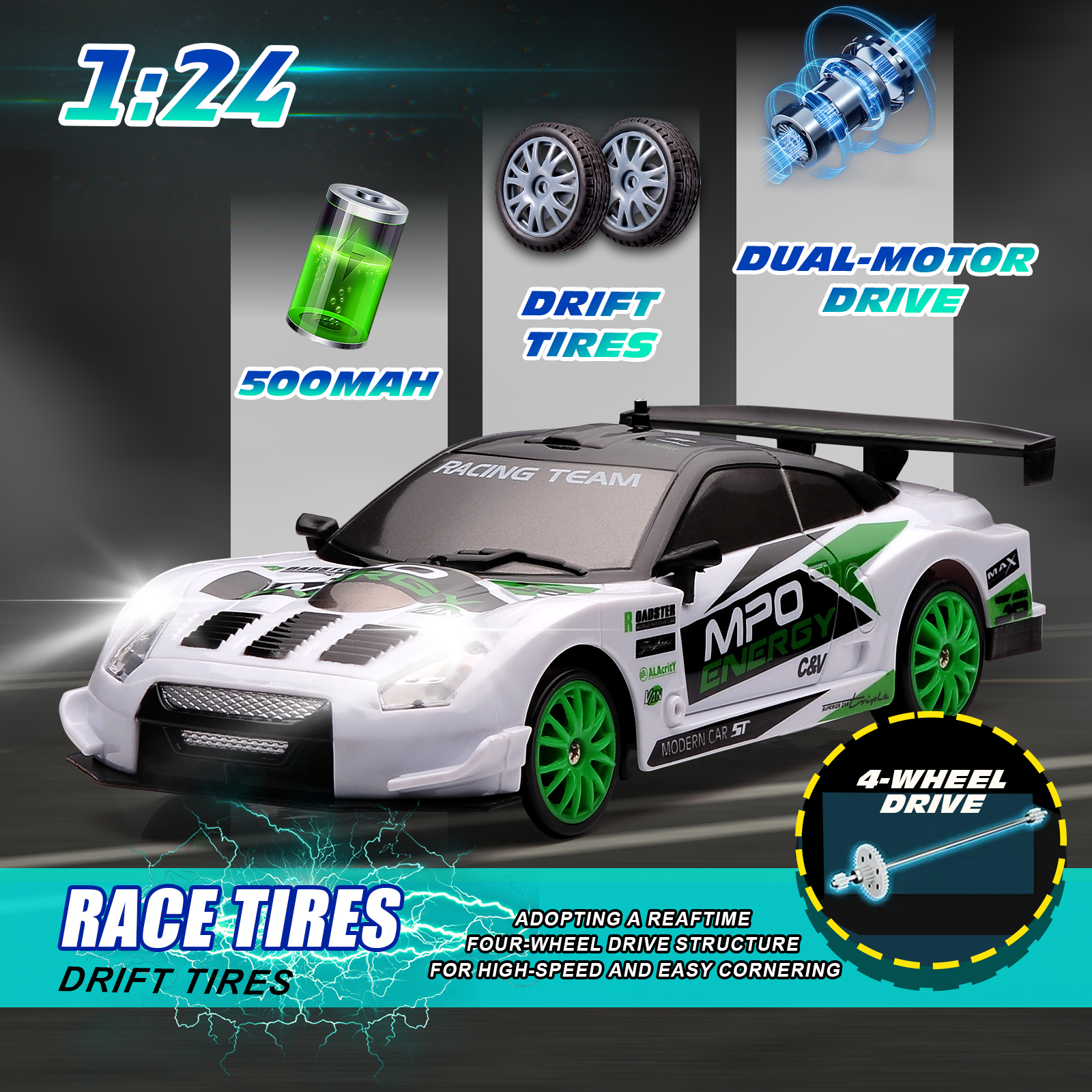 1:24 RC Drift Car 2.4G 4WD Hig - Racing Arcade Cabinet のレビューと価格
