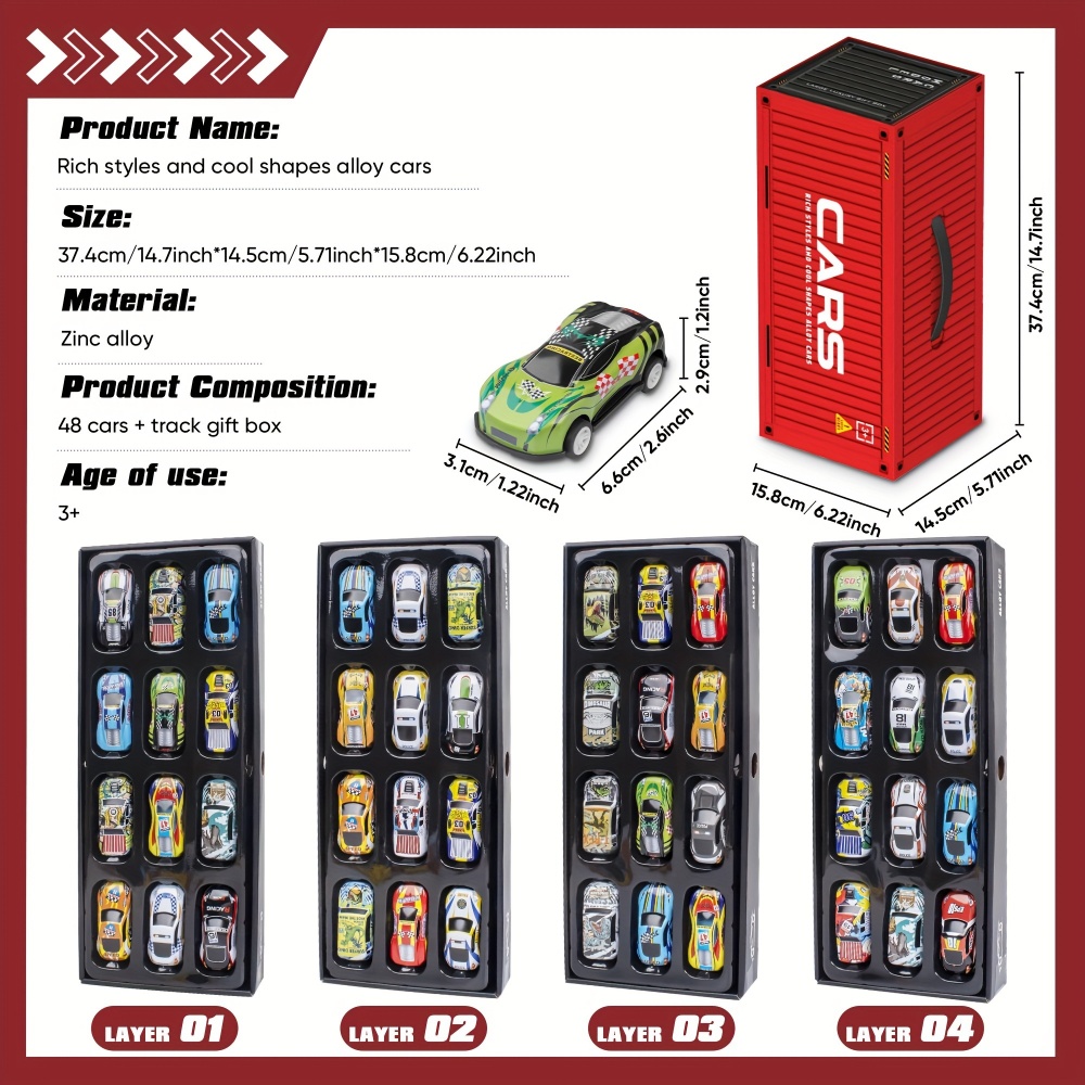 Toy Cars for Kids, 48 Pull Bac - Racing Arcade Cabinet のレビューと価格