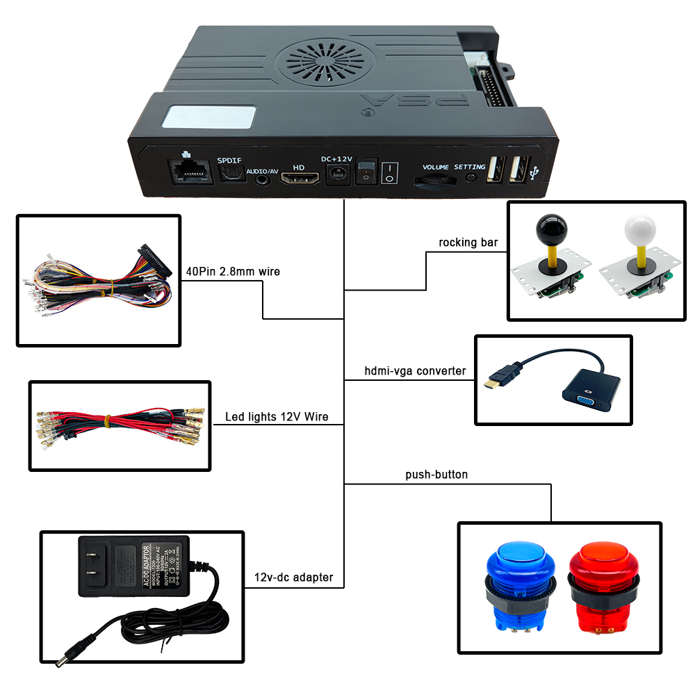 3D WiFi 10888 in 1 Pandora Sag - Arcade Games Vending のレビューと価格