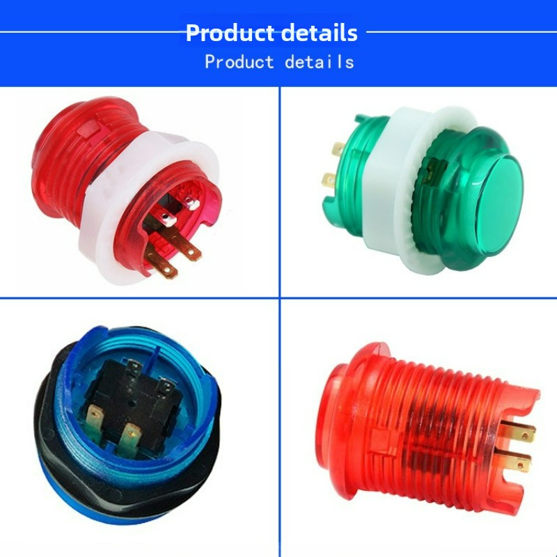 3pcs 24MM Illuminated Push But - Arcade Game Jackpot のレビューと価格
