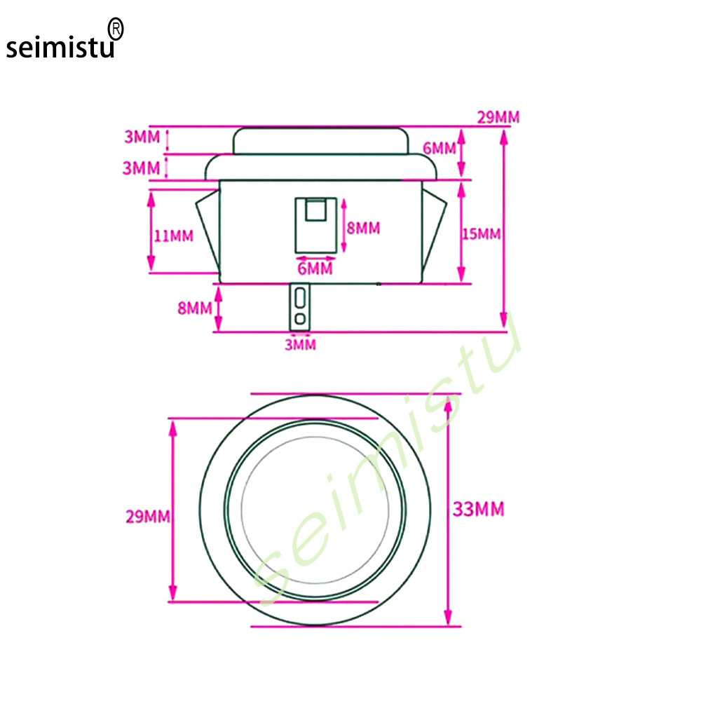 1 pcs Arcade 30mm Clear Push B - Arcade Button Pcb のレビューと価格